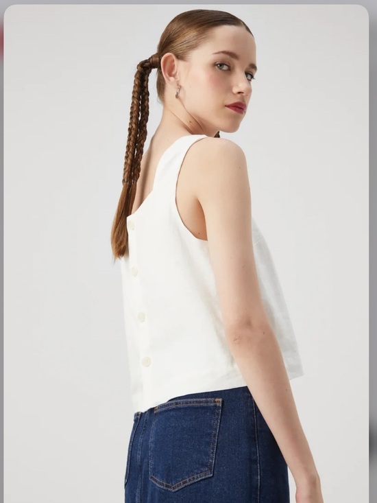 GAP Tops - GAP Button-Back Cropped Tank Top Size Small NWT
